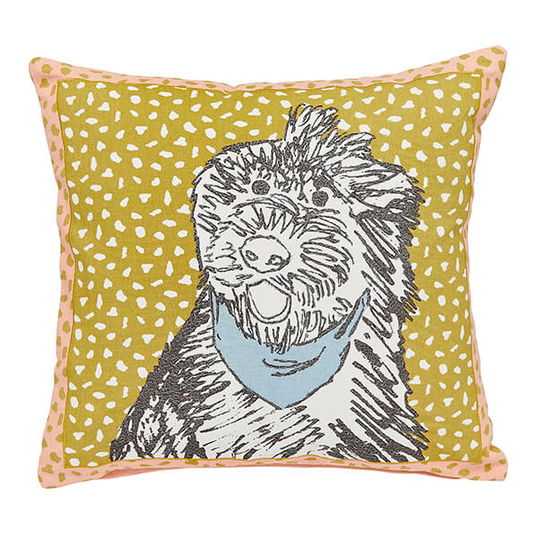 Scion Doggy Day Care Cushion 45cm x 45cm Mustard