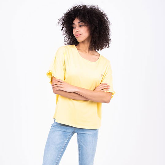 Brakeburn Valeria Yellow T-Shirt Size 16