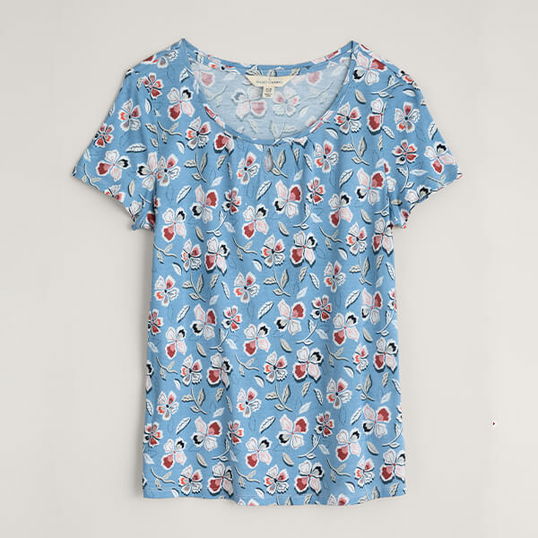 Seasalt Appletree Top Papercut Floral Tide Size 12