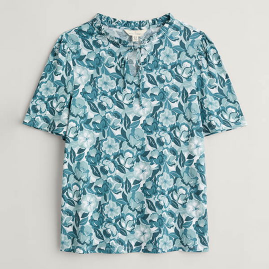Seasalt Anchor Hold Top Collage Floral Reflection Size 20