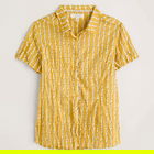 Seasalt Mrs Treloar Short Sleeve Shirt Seaweed String Dark Hay Size 16