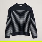 Seasalt Mens Boatman Jumper Kewney Breton Inkwell Aran
