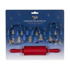 Tala Christmas Mini Baking Set Cutters and Rolling Pin