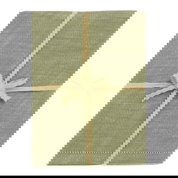 Walton & Co Chambray Tablecloth Olive 130X280cm