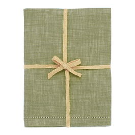 Walton & Co Chambray Tablecloth Olive 130X280cm