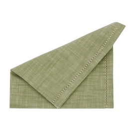 Walton & Co Chambray Napkin Olive Set Of 4