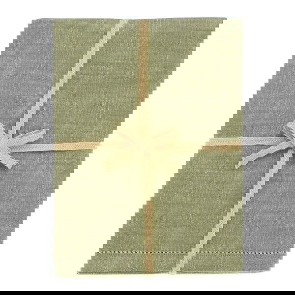 Walton & Co Chambray Tablecloth Olive 130X230cm