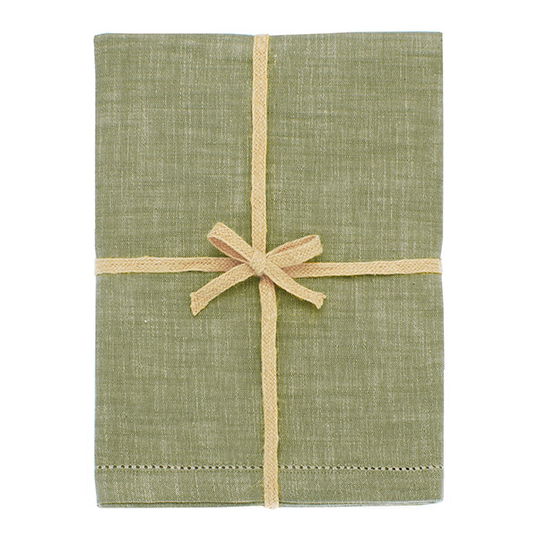 Walton & Co Chambray Tablecloth Olive 130X230cm