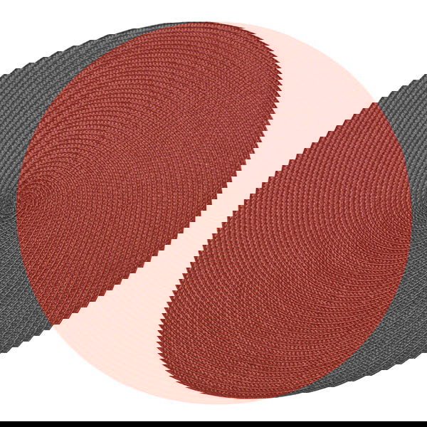Walton & Co Circular Ribbed Placemat Merlot