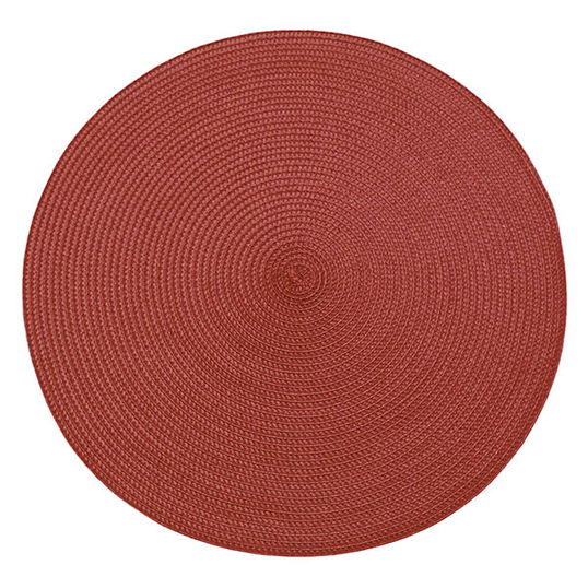 Walton & Co Circular Ribbed Placemat Merlot