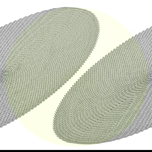 Walton & Co Circular Ribbed Placemat Olive