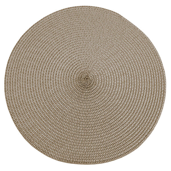 Walton & Co Circular Ribbed Placemat Truffle