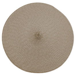 Walton & Co Circular Ribbed Placemat Truffle