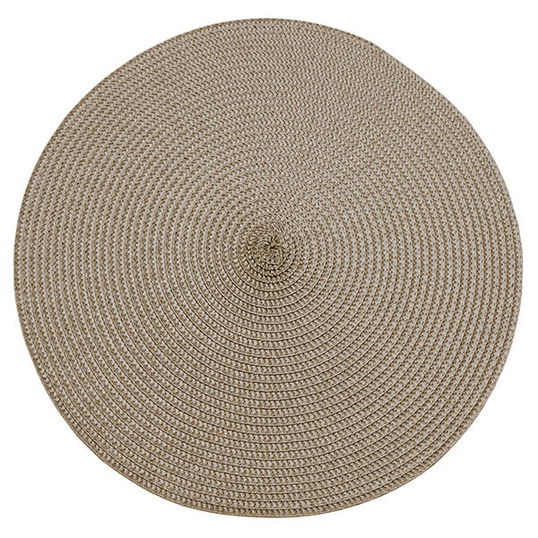 Walton & Co Circular Ribbed Placemat Truffle