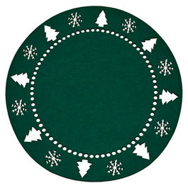 Walton & Co Festive Felt Placemat Elm Green