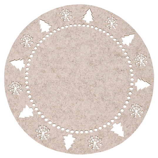 Walton & Co Festive Felt Placemat Natural