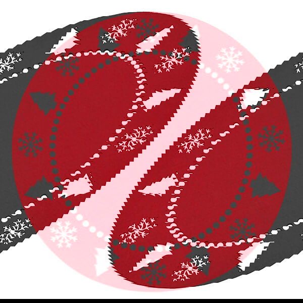 Walton & Co Festive Felt Placemat Red