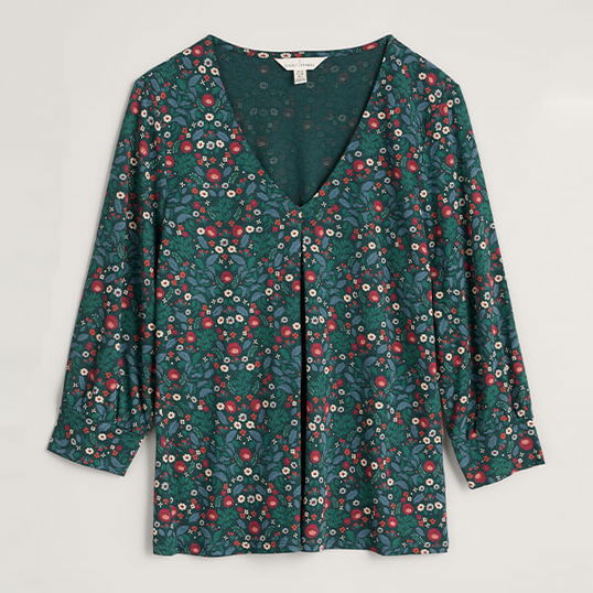 Seasalt Gilliflower Top Folklore Floral Loch