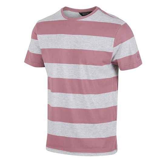 Regatta Men`s Brayden Stripe T-Shirt Mauve Stripe Size L