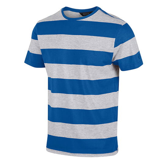 Regatta Men`s Brayden Stripe T-Shirt Lapis Blue Stripe Size S