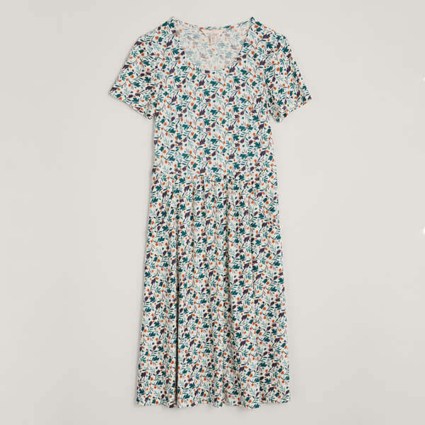 Seasalt Enor Dress Brushed Petals Chalk Size 16