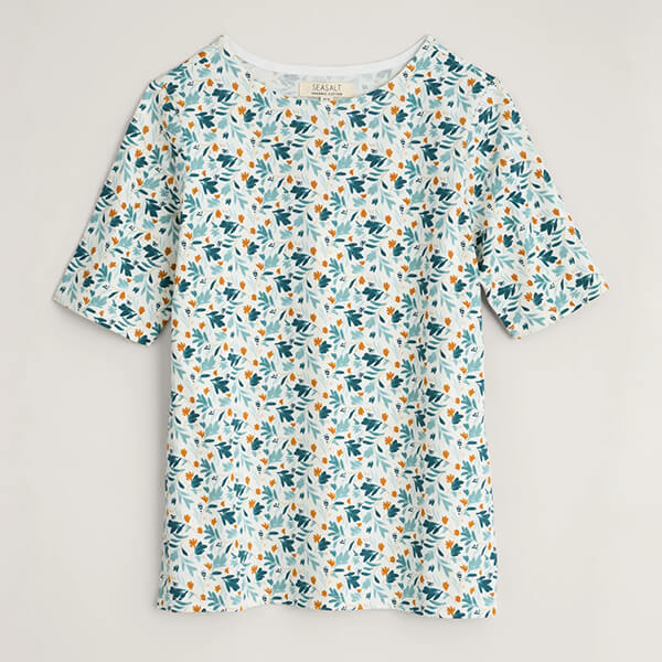 Seasalt Poisson Top Brushed Petals Seahorse Size 18