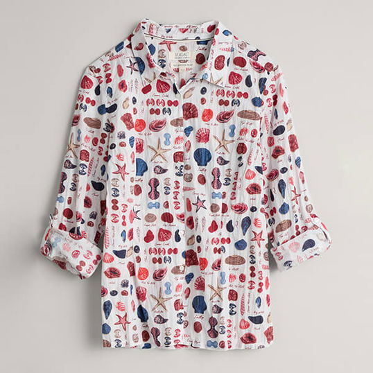 Seasalt Larissa Shirt Shell Collecting Chalk Size 16