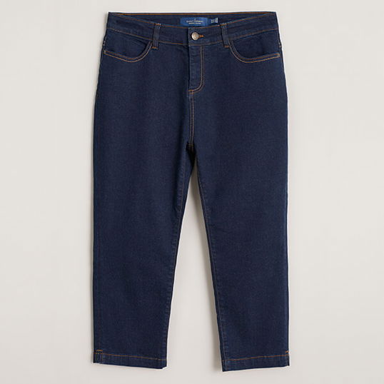 Seasalt Albert Quay Cropped Jeans Dark Indigo Wash Size 12