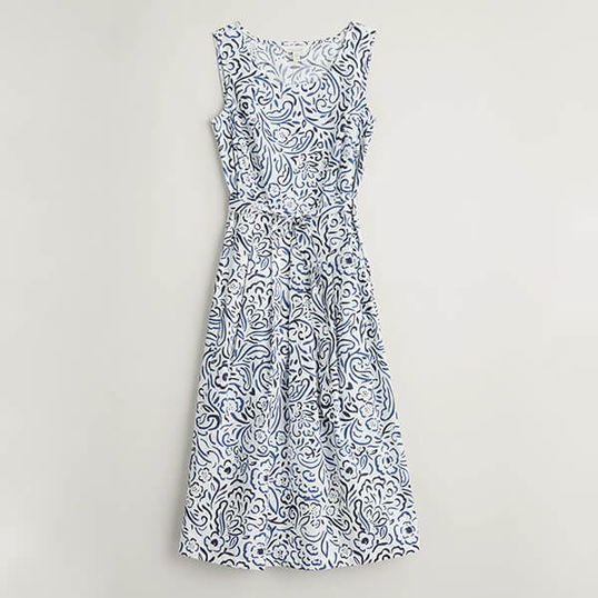 Seasalt Belle Dress Foliage Doodle Chalk Size 18