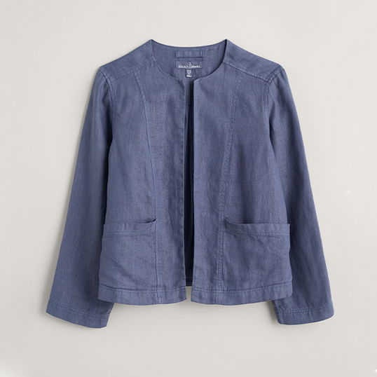 Seasalt Country House Linen Jacket Nightfall Size 12