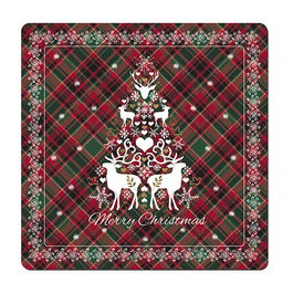 Denby Christmas Tartan Set of 6 Square Placemats