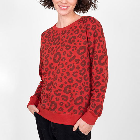Brakeburn Leopard Raglan Sweatshirt Size 10