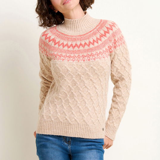 Brakeburn Retro Cable Mix Knitted Jumper
