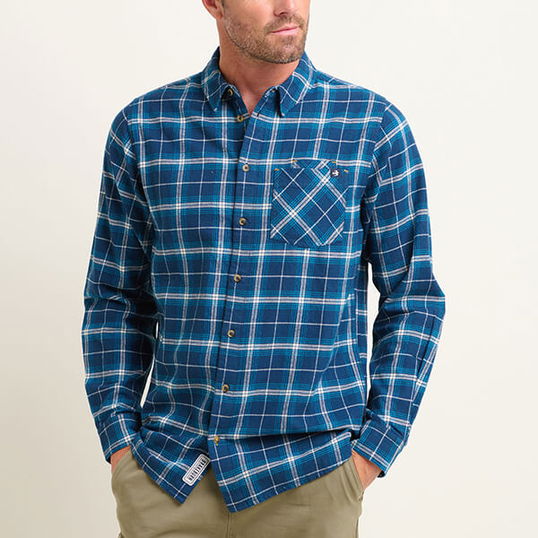 Brakeburn Mens Navy Check Shirt