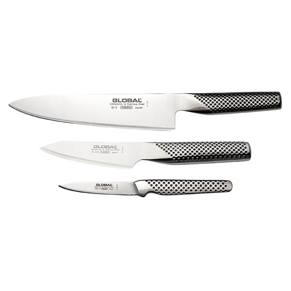 Global G-210515 Fire Hi 3 Piece Knife Set