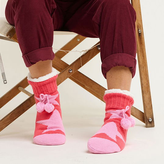 Brakeburn Star Knitted Slipper Sock