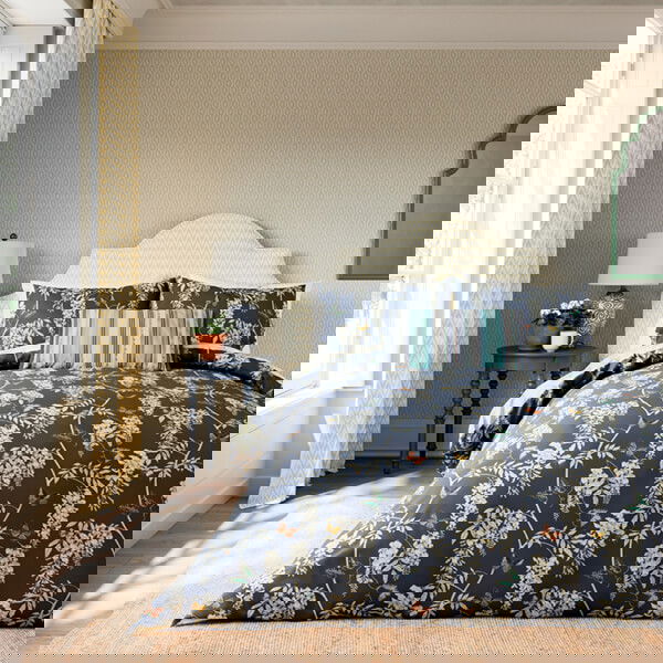 Sanderson Options Wisteria & Butterfly Duvet Cover Set Super King Size Midnight Blue