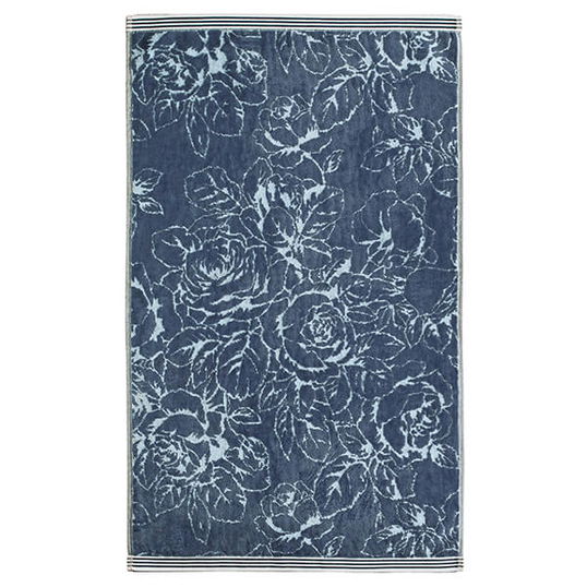 Sanderson Options Chelsea Rose Bath Sheet Midnight