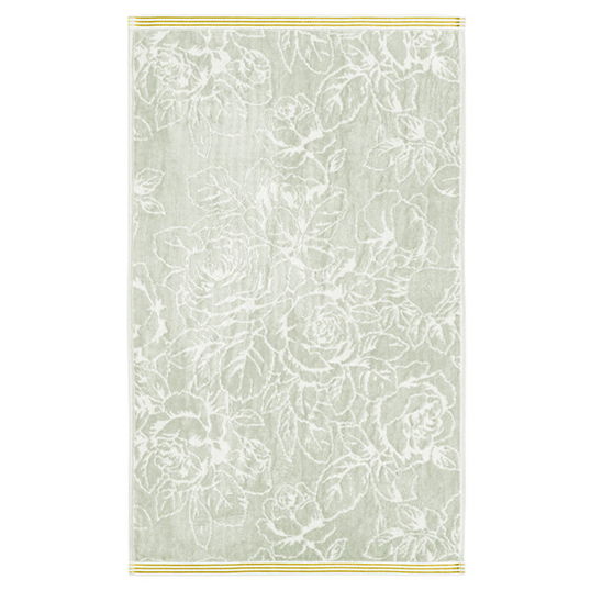 Sanderson Options Chelsea Rose Bath Sheet Silver