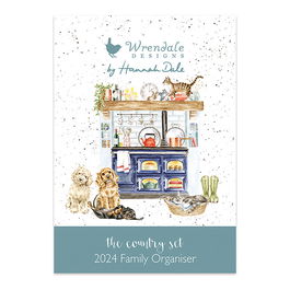 Wrendale Designs The Country Set Country Animal Family Calendar 2024