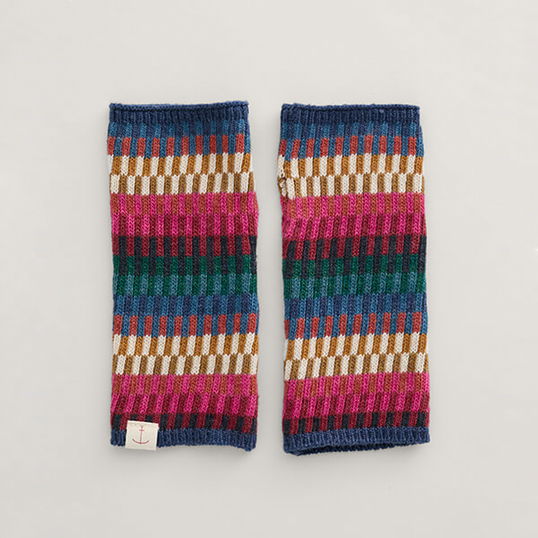 Seasalt Malva Fingerless Mittens Croquet Multi