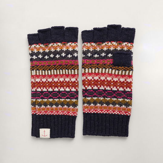 Seasalt Coppicing Fingerless Gloves Star Jasmine Multi
