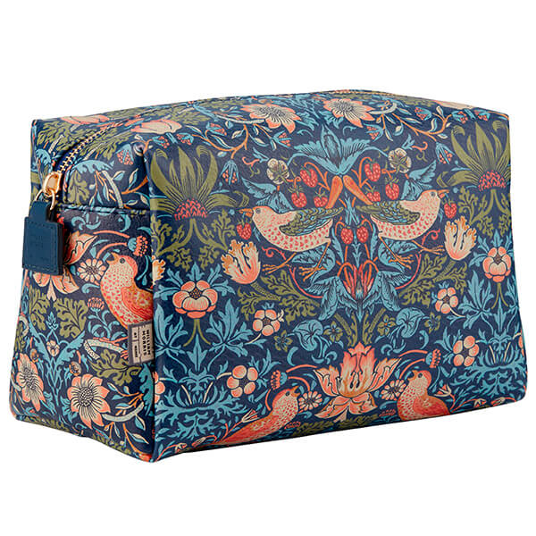 William Morris Strawberry Thief Large Blue Wash Bag