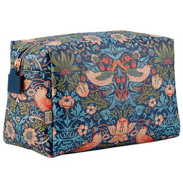 William Morris Strawberry Thief Large Blue Wash Bag