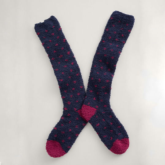 Seasalt Fluffies Socks Long Confetti Maritime Garnet