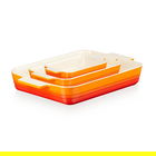 Le Creuset Volcanic Stoneware Set of 3 Classic Rectangular Dishes