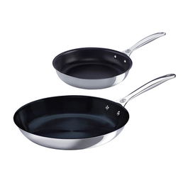 Le Creuset 3-Ply Stainless Steel Non-Stick Frying Pan Set 20cm & 26cm