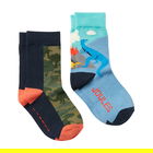 Joules Camo Dino Brill Bamboo 2 Pack Socks Size 12.5-3.5