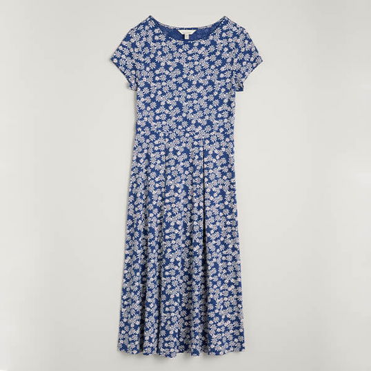 Seasalt Wild Bouquet Dress Daisy Scatter Marine Size 18