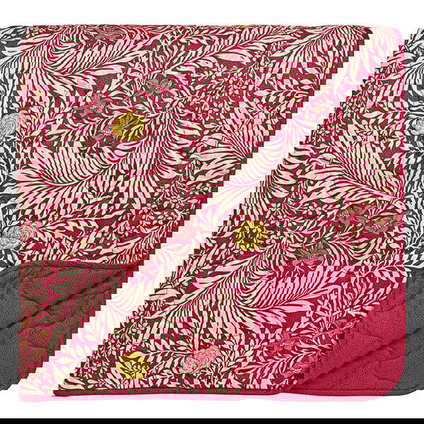 Morris & Co Larkspur 265x260cm Throw Crimson Red